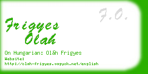 frigyes olah business card